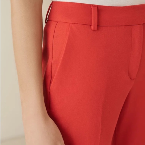 REISS “Joanne” Cropped Tailored Pants In Orange/Red Size 4 EUC! - Picture 4 of 12
